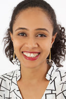 Kenyan Brass & Cow Bone Torpedo Earrings