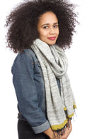 Ethiopian Stella Shawl with Olive Border