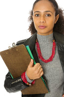 Women Owned Multi-Strand Zulugrass & Acacia Wood Cause Necklace