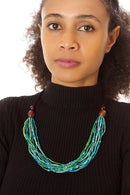 Calypso Multi-Strand Zulugrass & Acacia Wood Necklace