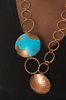 Copper Viridian Linked Necklace
