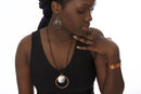 Zambian Copper & Silver Disc Earrings