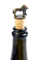 South African Brass Lion Wine Bottle Stopper